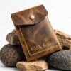 leather mini wallet
